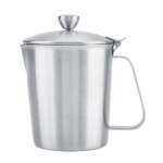 500ml Coffee Milk Frothing Pitcher Coffee Cup Mug with Cover & Measurement for Househould Office Coffee Shop